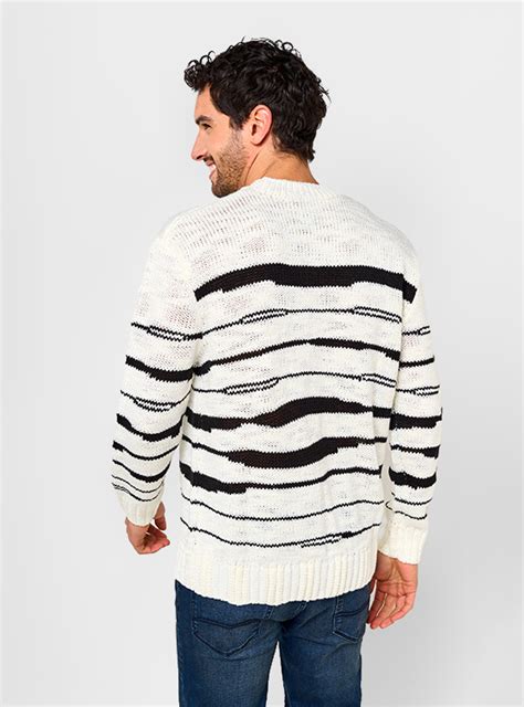 Ripley SWEATER HOMBRE INDEX CUELLO REDONDO CON RAYAS