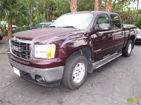 2008 Dark Crimson Metallic Gmc Sierra 1500 Slt Crew Cab 4x4 60839156