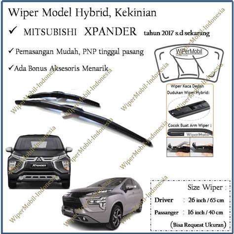 Jual Wiper HYBRID Kaca Mobil Mitsubishi Xpander 2017 2018 2019 2020