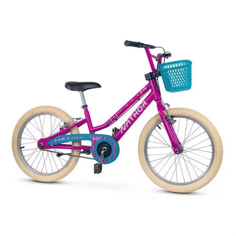 Bicicleta De Passeio Rosa Aro 20 Lovely Nathor Cesta Parcelamento Sem