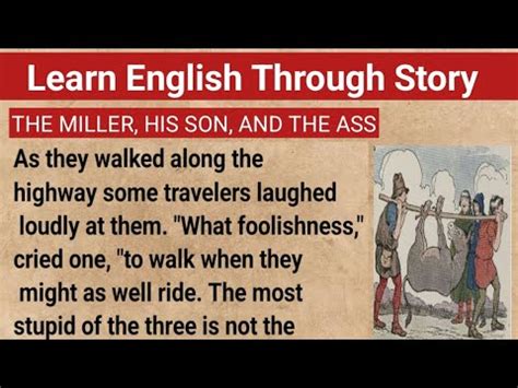 Learn English Through Story THE MILLER HIS SON AND THE ASS The Inspiring Fables YouTube
