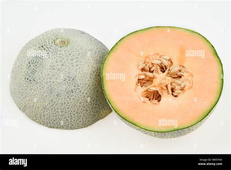 Cantaloupe Cucumis Melo Var Cantalupensis Stock Photo Alamy