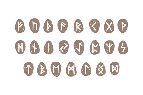 Free Vector Hand Drawn Viking Runes Design