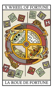 Tarot Birth Cards Wheel Of Fortune And Magician