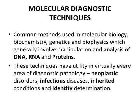 Molecular Diagnostic Techniques