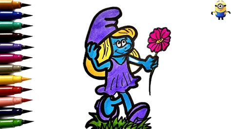 The Smurfette How To Draw Smurfette The Smurf Papa Smurf Easy