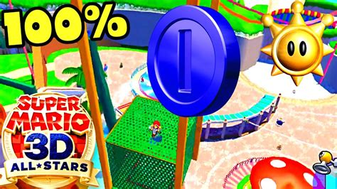 Super Mario Sunshine Blue Coins Pinna Park 100 Coins 13 YouTube