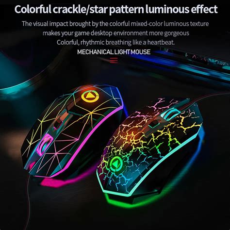 ergonomic usb gaming mouse wired colorful  dpi