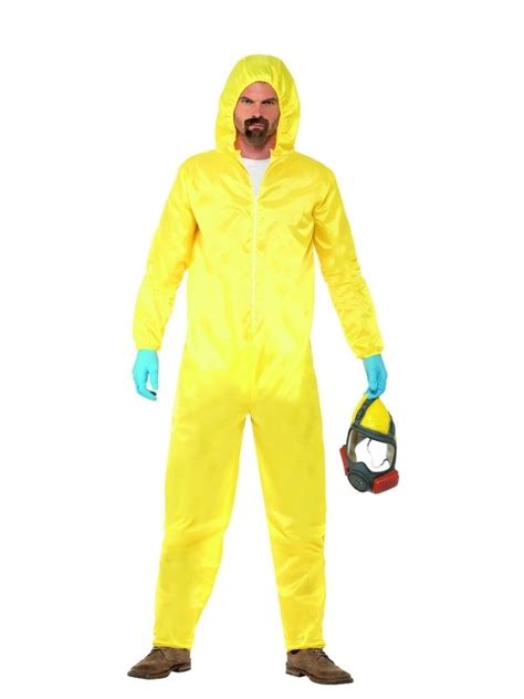 Adult Breaking Bad Hazmat Suit Walter Hazard Chemical Dress Up Men ...