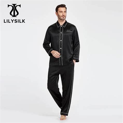 Lilysilk Silk Pajamas Set For Men Momme Luxury Full Length Long