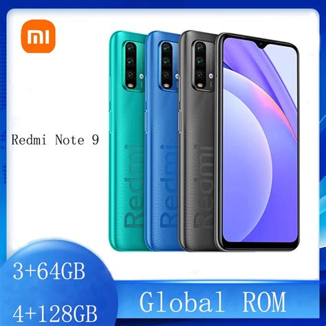 Versão global xiaomi redmi nota 9 3gb ram 64gb 128gb rom smartphone mtk