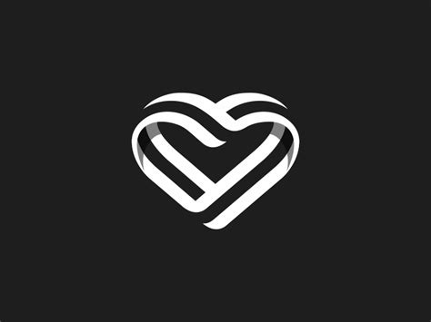 White Heart Logo Design by Vadim Korotkov