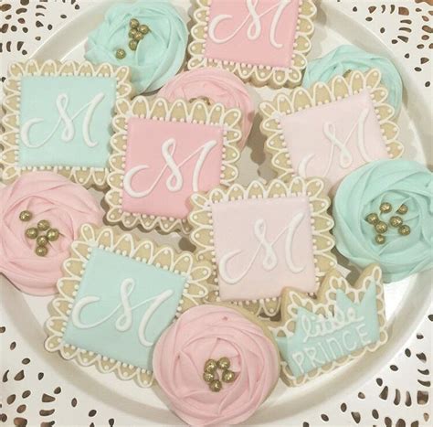 Monogrammed Sugar Cookies Bridal Shower Cookies Wedding Cookies