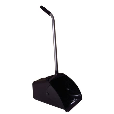 Standing Dust Pan Long Handle Jumbo Black