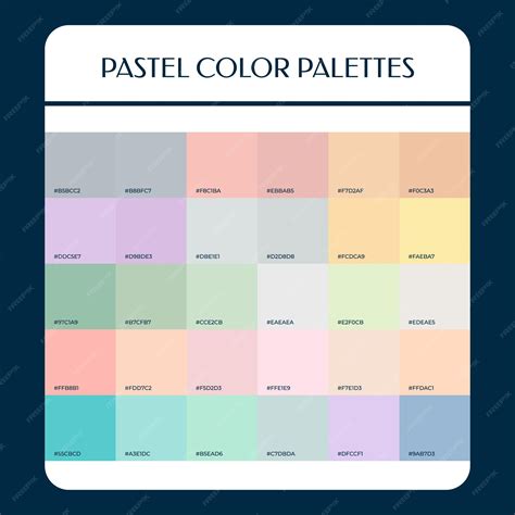 Premium Vector Pastel Color Palettes