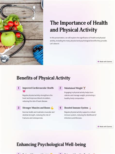 Benefits of Health and Physical Activity | PDF | Clinical Medicine