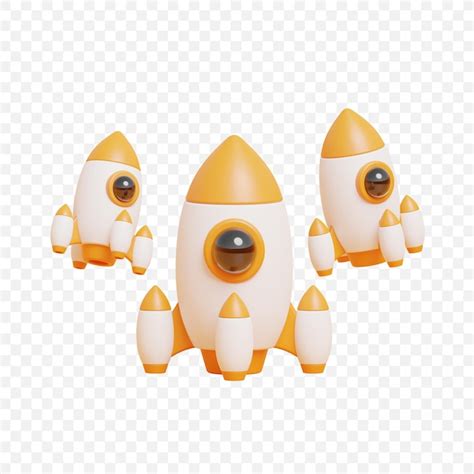 Free PSD Spaceship Rocket Icon Isolated 3d Render Illustration