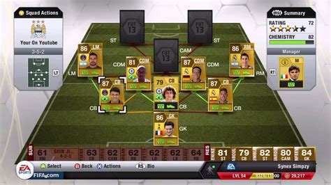 FIFA 13 Ultimate Team Hybrid Squad Builder Ibrahimovic Sergio