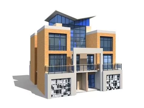 Modern Townhouse With Garage Free 3d Model - .Max - Open3dModel