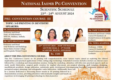 National Postgraduate Convention Of The Indian Academy Of Oral Medicine And Radiology 2024