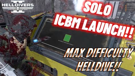 Helldivers 2 Solo ICBM Launch On Helldive Multiplayer PS5 YouTube