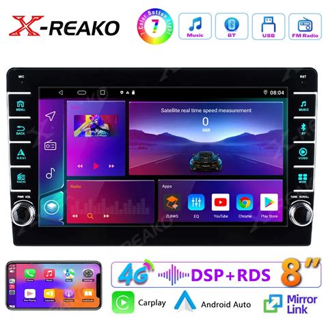 X Reako Core Din Gps Carplay Car Android Radio Multimedia Player G