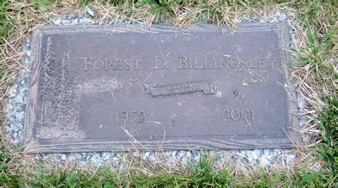 Forest David Billingsley 1952 2001 Find A Grave Memorial