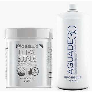 Kit Pó Descolorante Probelle Perolado Ultra Blonde g Água