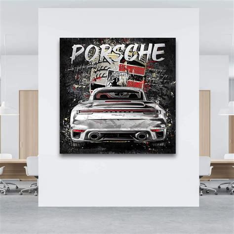 Leinwandbild Porsche 911 Turbo Pop Art Auto Bild Modern