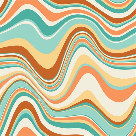 Seamless Vector Pattern With Groovy Psychedelic Weaves Abstract Weaves