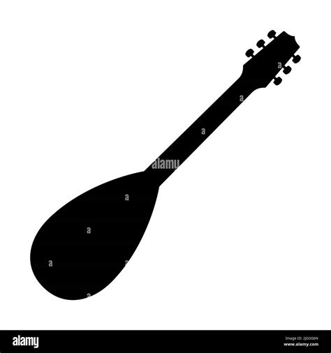 Icono De Guitarra Ac Stica Silueta Negra De La Guitarra Icono De