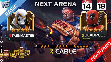 Next Arena Featured Cable Basic Taskmaster Special Deadpool Rcontestofchampions