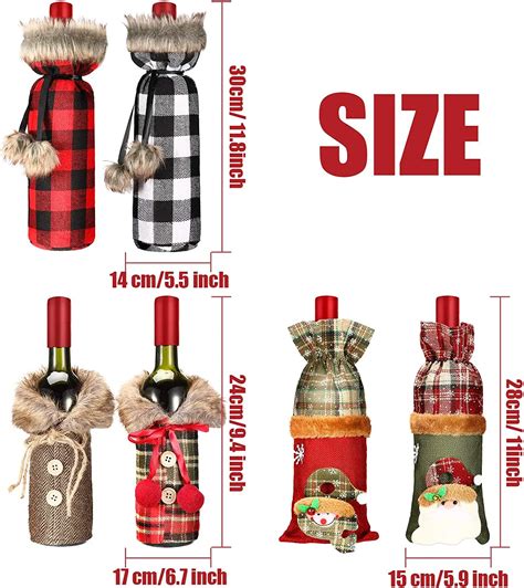 Decorative Christmas Wine Bottle Cover Bag Merry Christmas Decor For