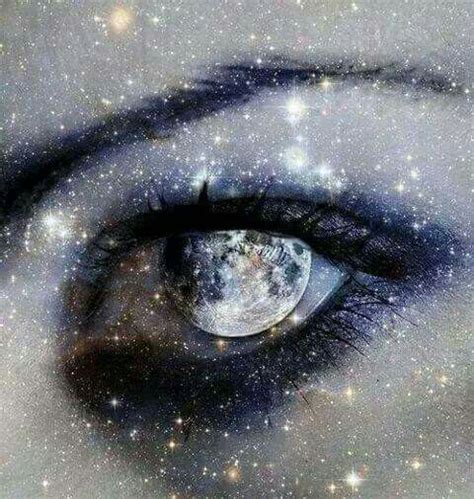 Moon In Her Eyes Eye Art Moon Goddess Art