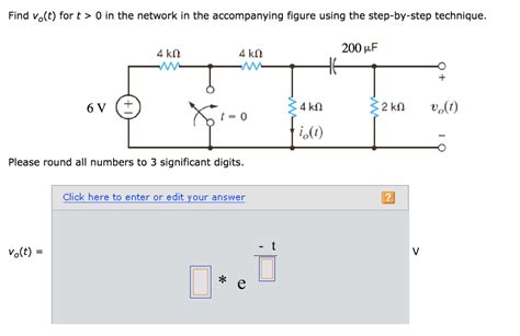 Solved Find Vo T For T In The Network In The Chegg