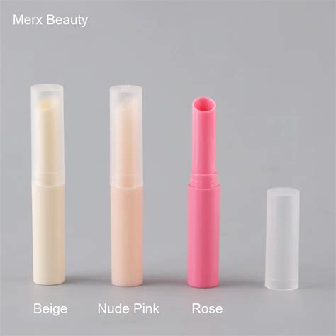 50 Stuks 4Ml Lege Cilindrische Plastic Lipstick Lippenbalsem Buis Case