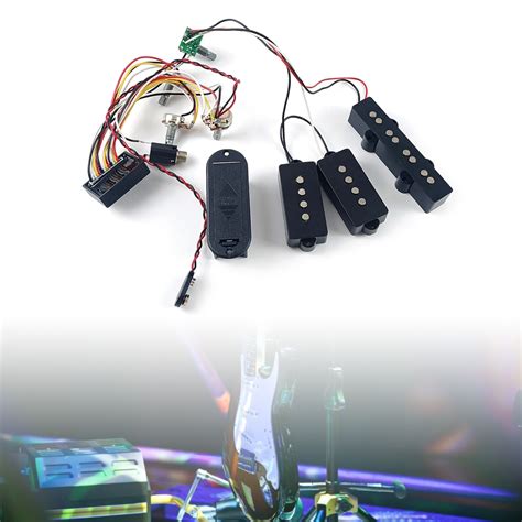 Electric Guitar And Bass Tone Control Wiring Harness Pickup Set 3 Band Equalizer Eq Preamp