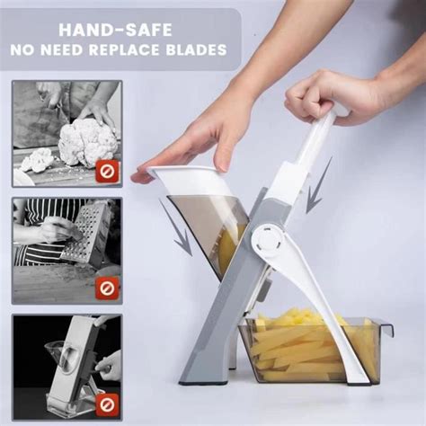 Mandoline De Cuisine Safety Slicer Manuelle Multifonction Tous Coupe