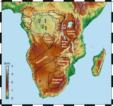 Central And South Africa Map Map Of Rose Bowl