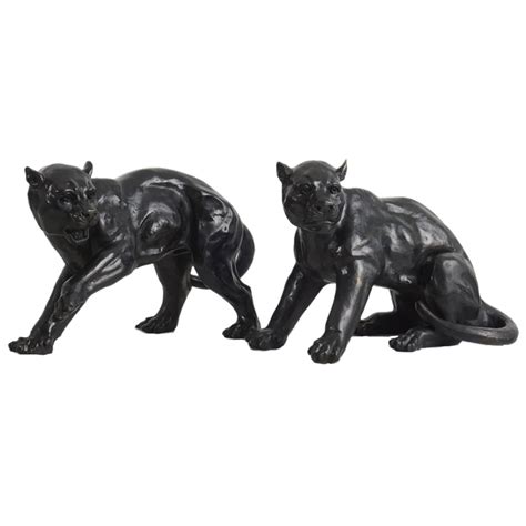 tiger bronze sculpture pair allsculptures