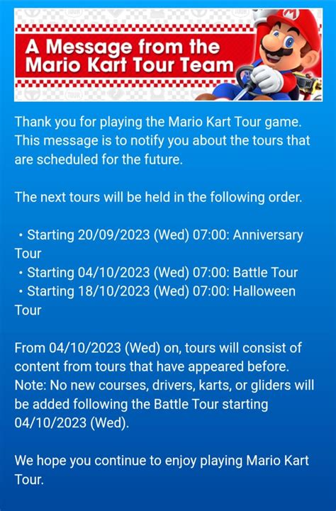 Mario Kart Tour Only Has 3 More Scheduled Tours It Will Presumably