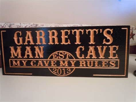 Man Cave Personalized Wooden Carved Established By Tkwoodcrafts