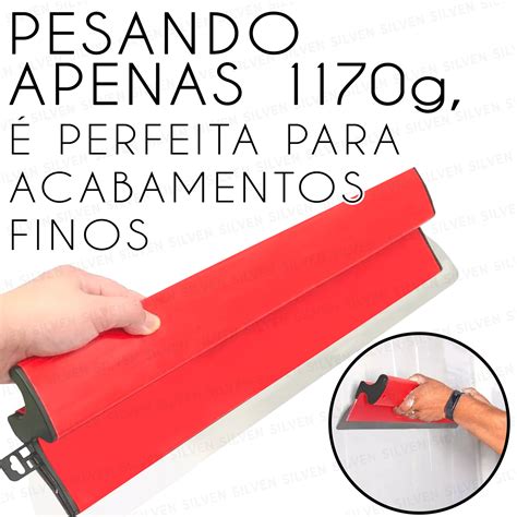 Desempenadeira Berox Aço Inox Flexível 100cm Massa Corrida Silven