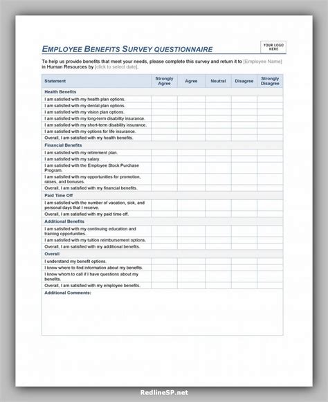 35 Best Printable Questionnaire Template RedlineSP