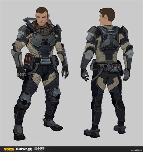 Mass Effect Andromeda Maxim Verehin Armor Concept Sci Fi Concept Art Futuristic Armour