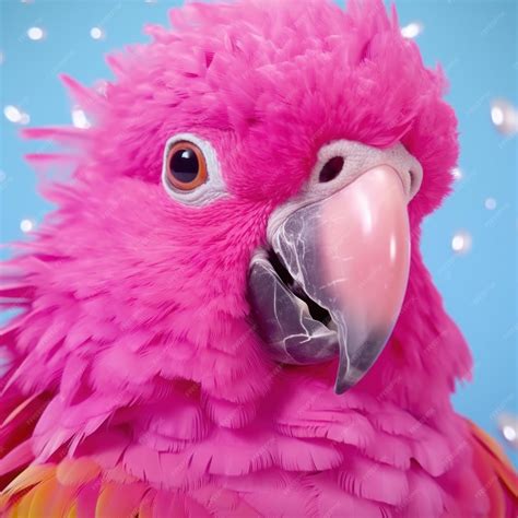 Premium Photo | Purple and pink parrot portrait