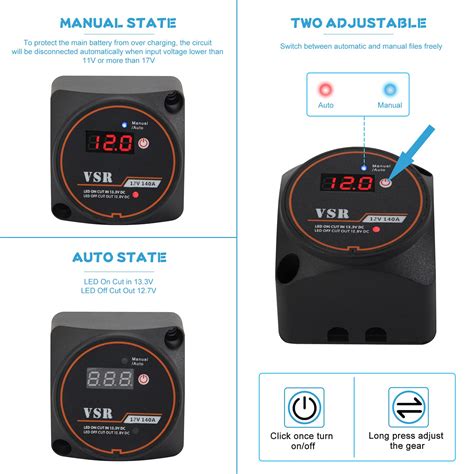 Buy I Litton Dual Battery Isolator 12v 140 Amp With Voltage Display Smart Battery Isolator Auto