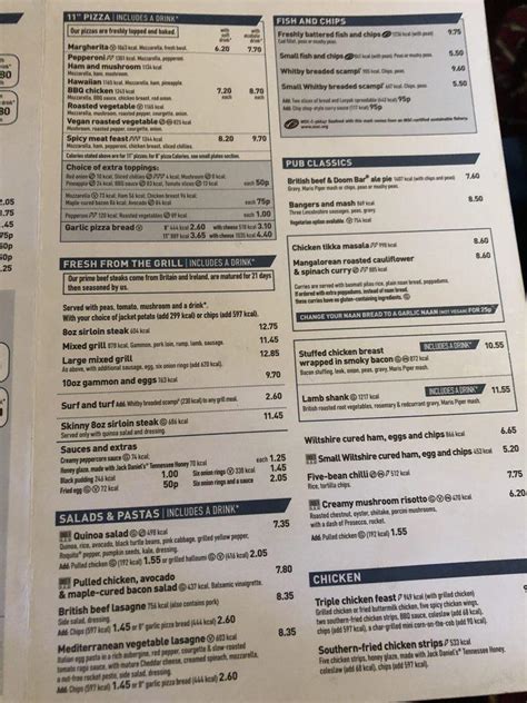 Menu At The Liberty Bounds Jd Wetherspoon Pub Bar London