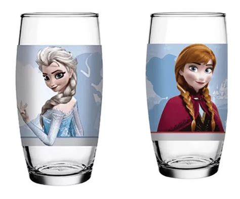 Kit De Vasos Largos Para Bebidas Ml De Disney Elsa Y Anna