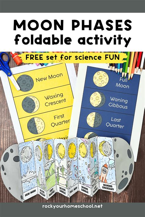 Moon Phases Foldable for a Fun Science Activity (Free)- Rock Your ...